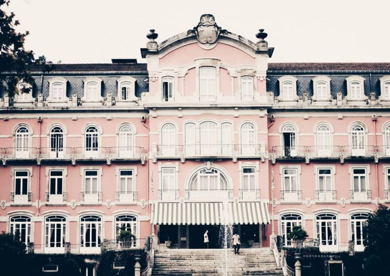 Pink Palace - Urban Wall Art Decor Print, Photo of a Vintage Palace in Portugal.