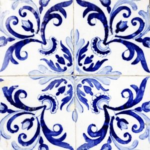 Azulejos III Portuguese decorative blue tiles Traditional outside wall decor