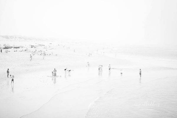 Black and White Beach scene