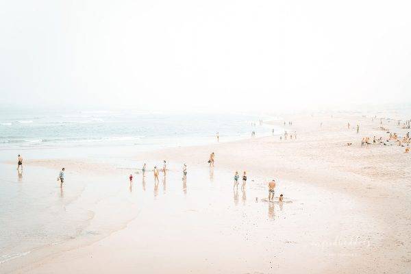 Beach photography of "at the beach V" in serene pastel colors